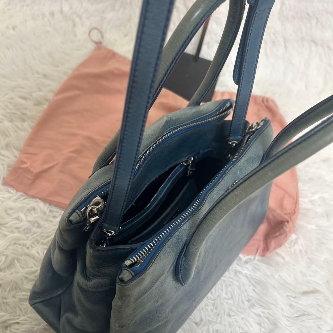 【希少カラー‼️】miumiu ハンドバッグ レザー　2way ショルダー