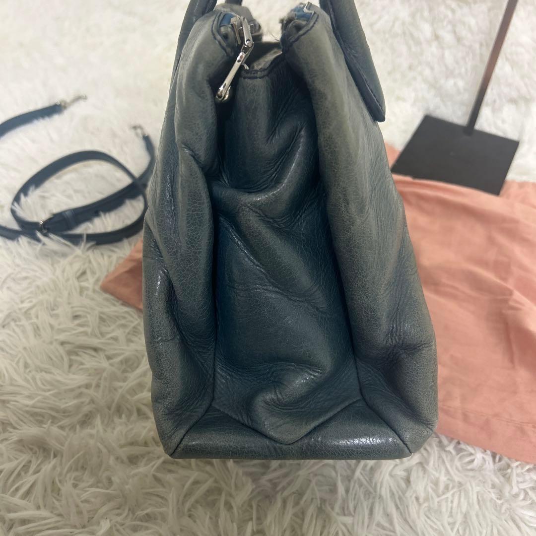 【希少カラー‼️】miumiu ハンドバッグ レザー　2way ショルダー