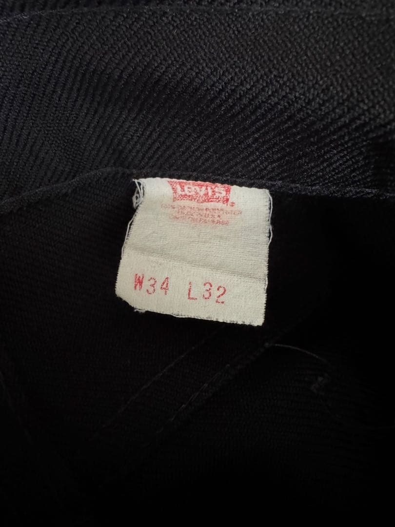 90年代初期　Levi's 黒 スタプレ34/32 USA製