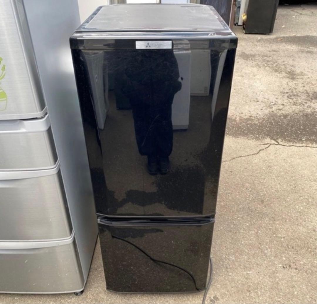 三菱 冷蔵庫 MR-P15C-B ブラック 2017年製 現状渡し シンプルで使