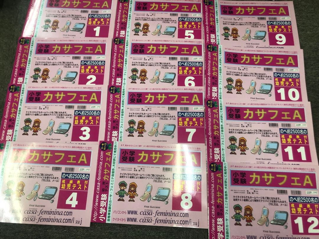 カーサ・フェミニナ　小学校受験　カサフェA　12冊書き込み解答無