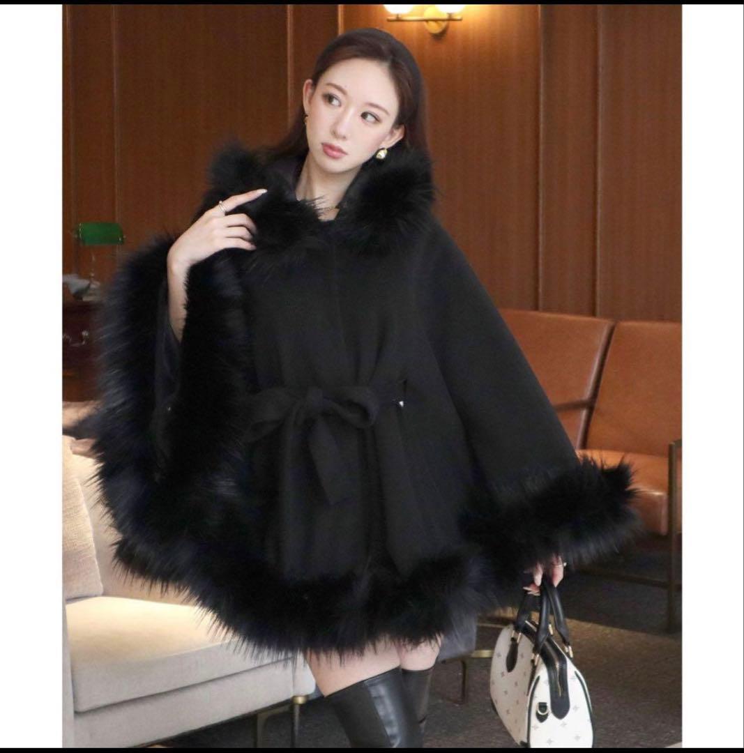 ロイヤルパーティー フードファーケープコート