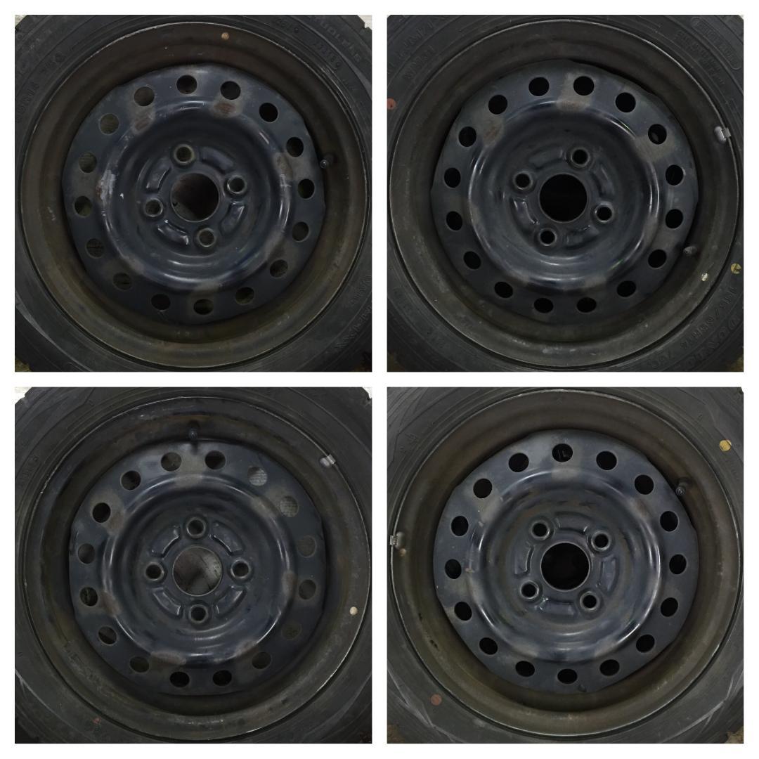 279 DUNLOP WM01 155/65R14 9分目 スタッドレス