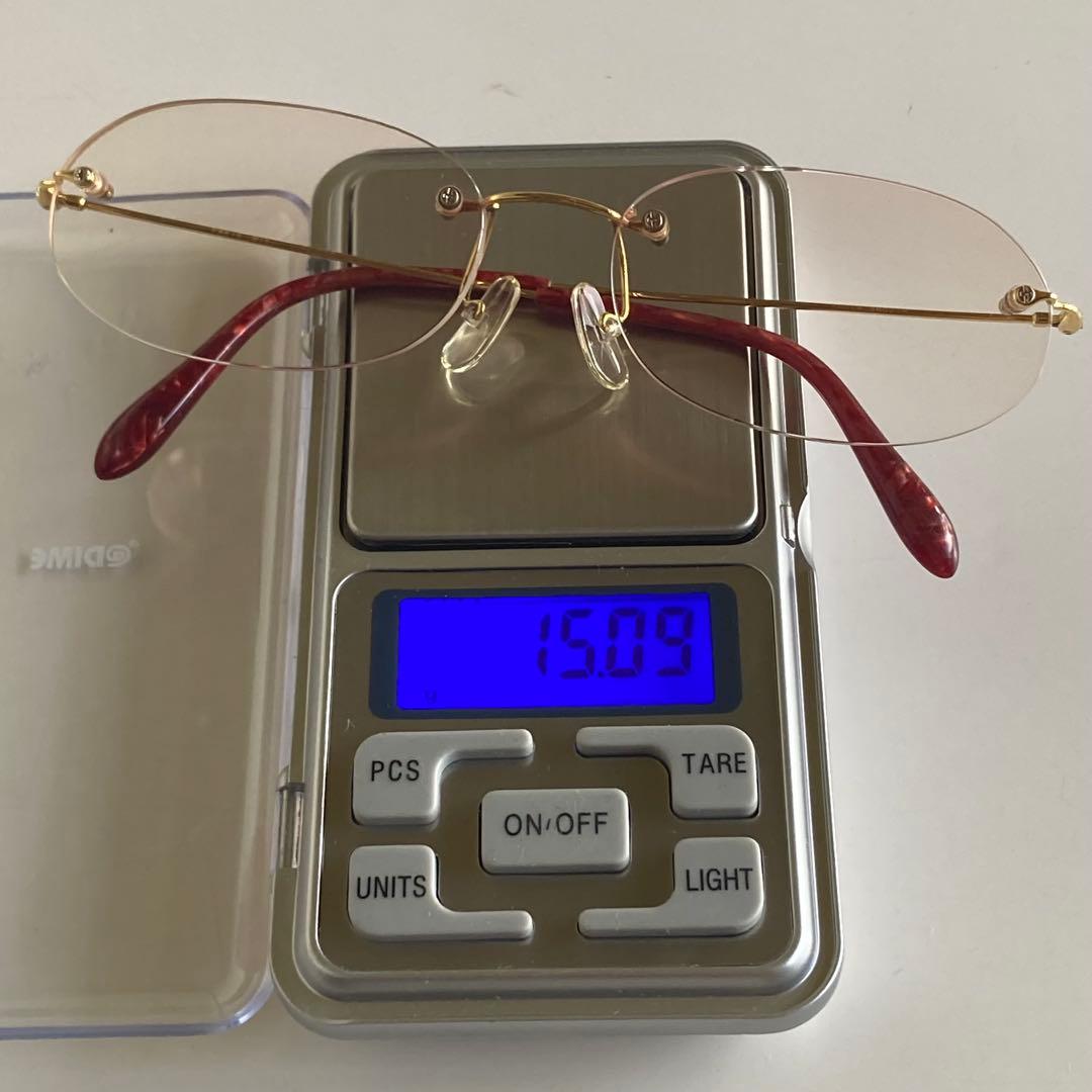 paris miki　パリミキ super smooth K18 金　メガネ