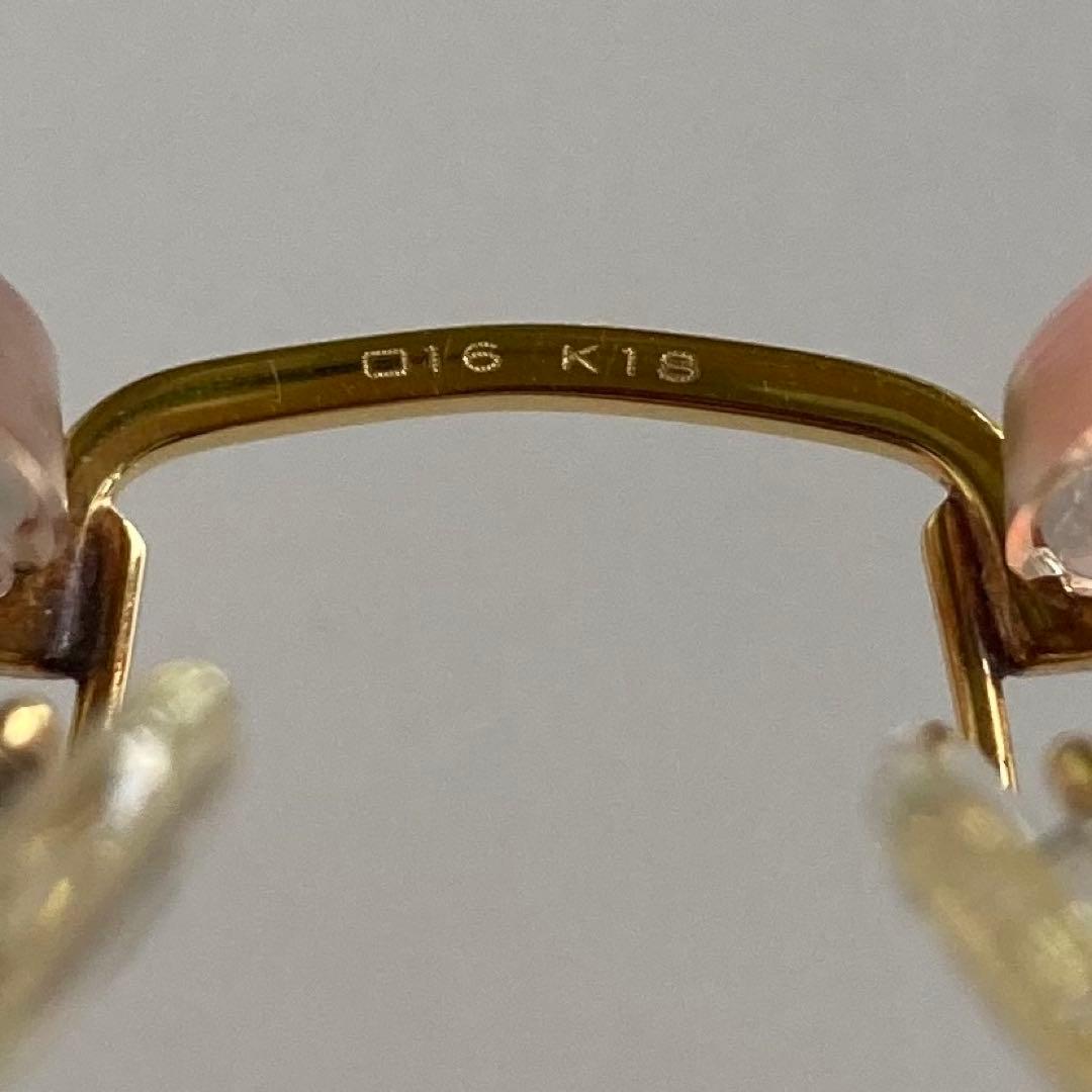 paris miki　パリミキ super smooth K18 金　メガネ