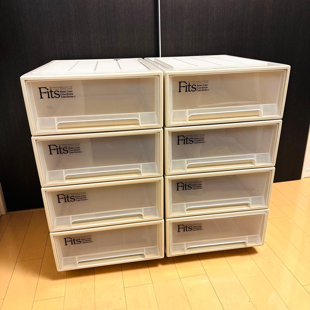 お引き取り《8個セット》Fits 衣装ケース　クローゼット M-53