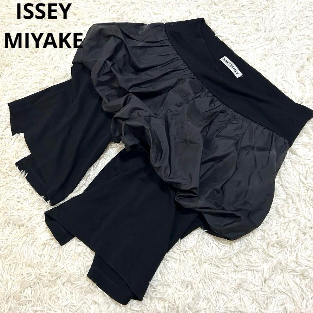 希少✨イッセイミヤケ ドッキング ショートパンツ 2 M ウール 黒