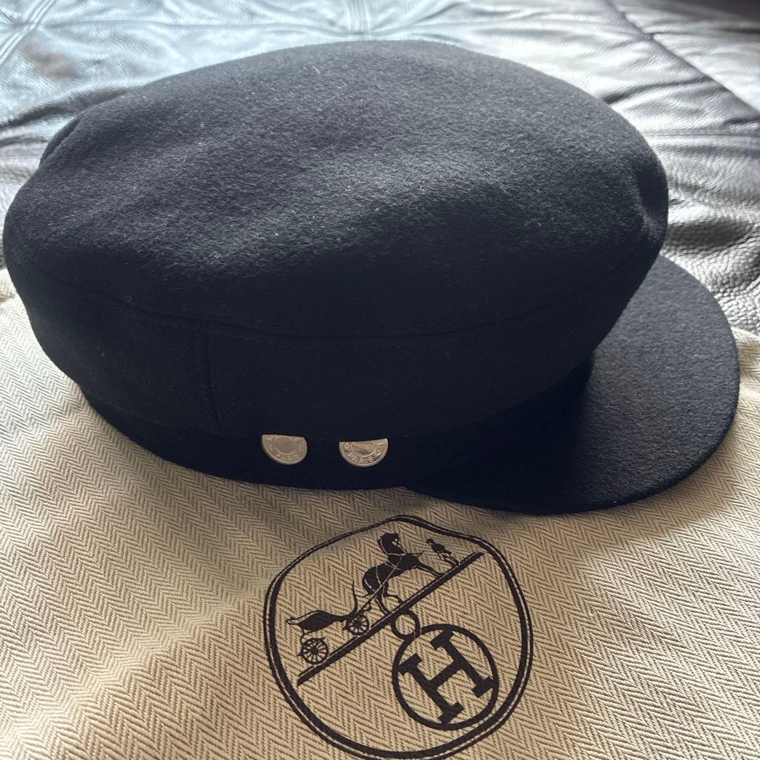 【新品未使用 】エルメス カシミア キャスケット　59サイズ　黒