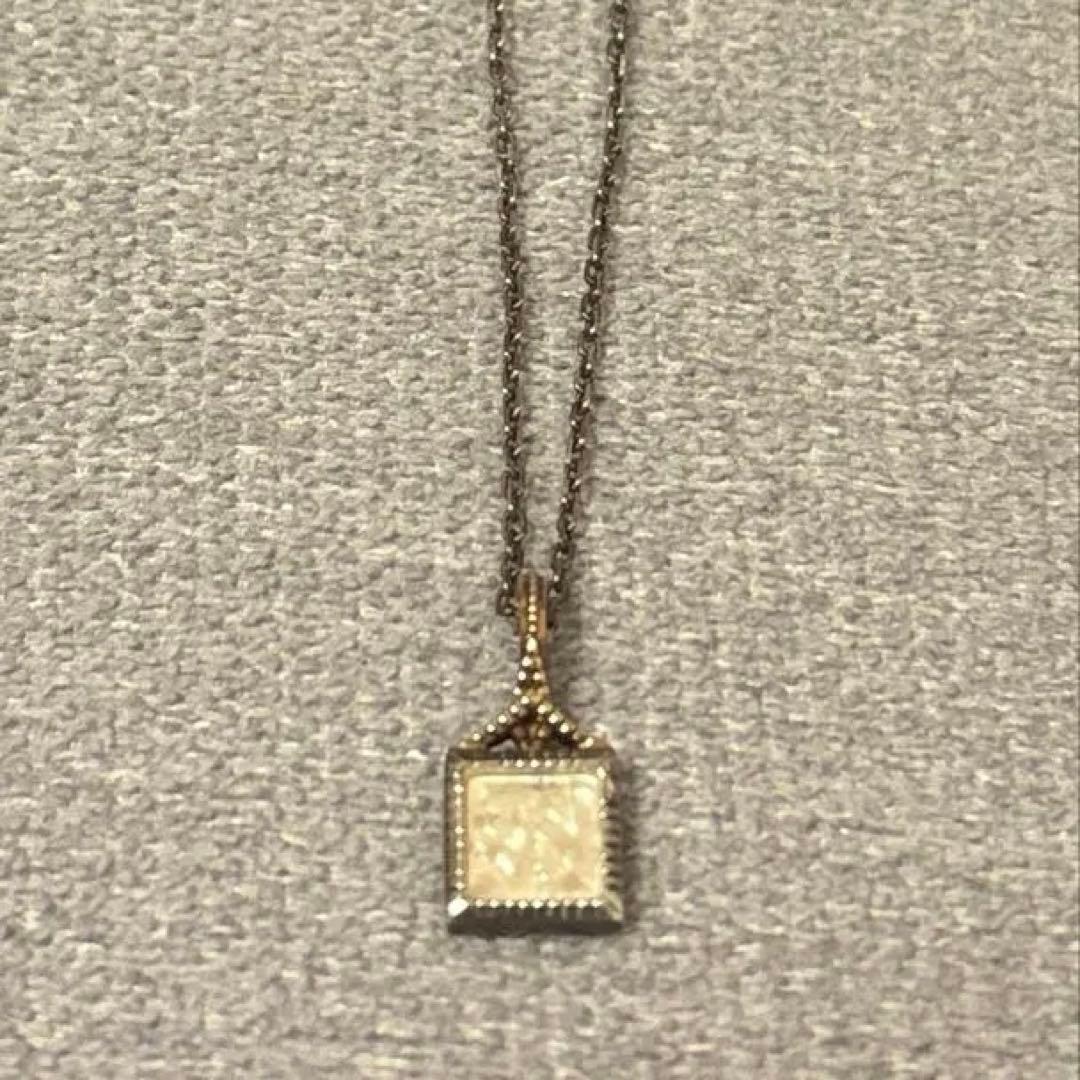 アガット　シルバーネックレス　k10