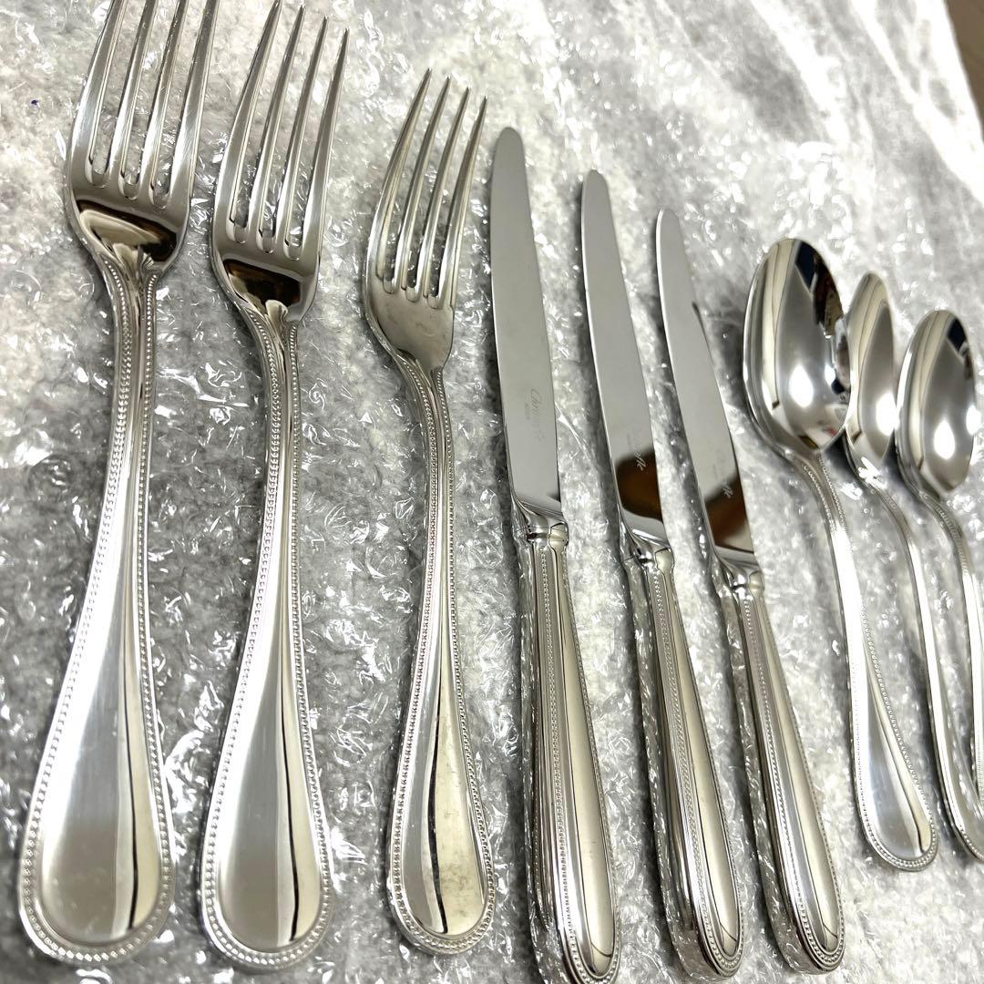 【新品未使用】クリストフル　テーブルナイフ、フォーク、スプーン9点