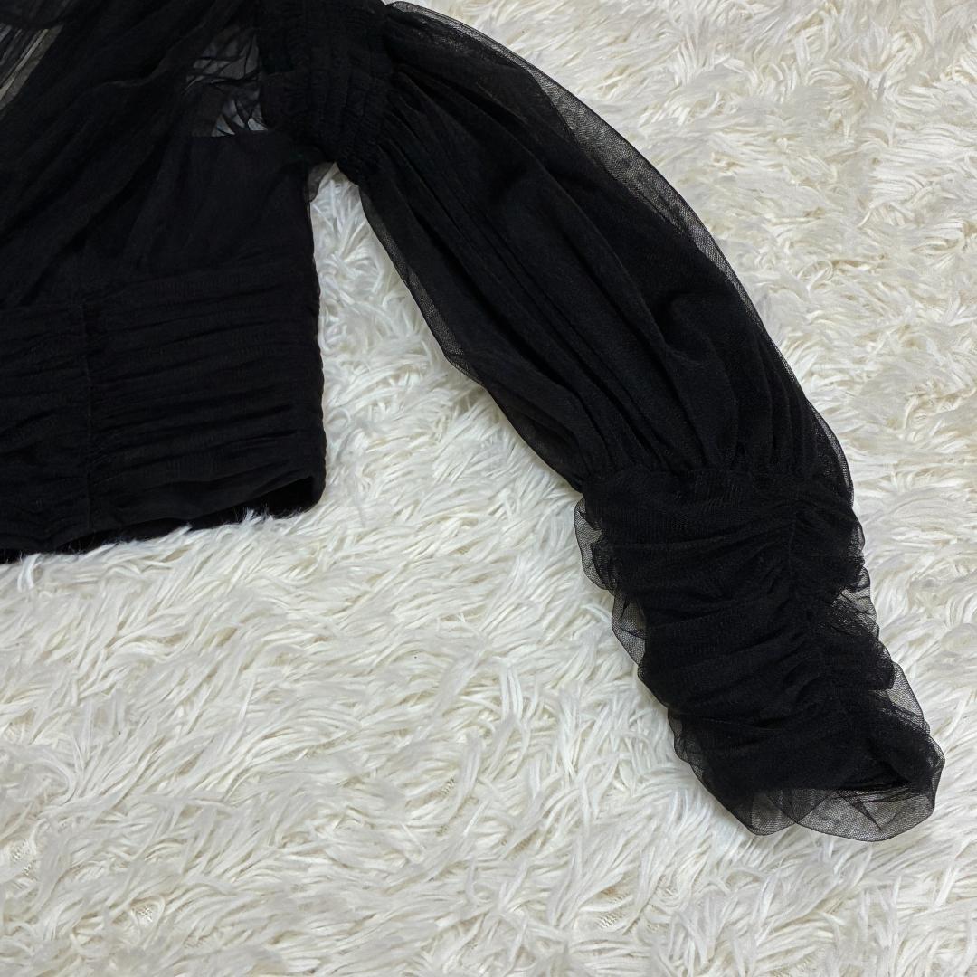 【美品】　FETICO　フェティコ マトンスリーブチュールブラウス　【希少品】