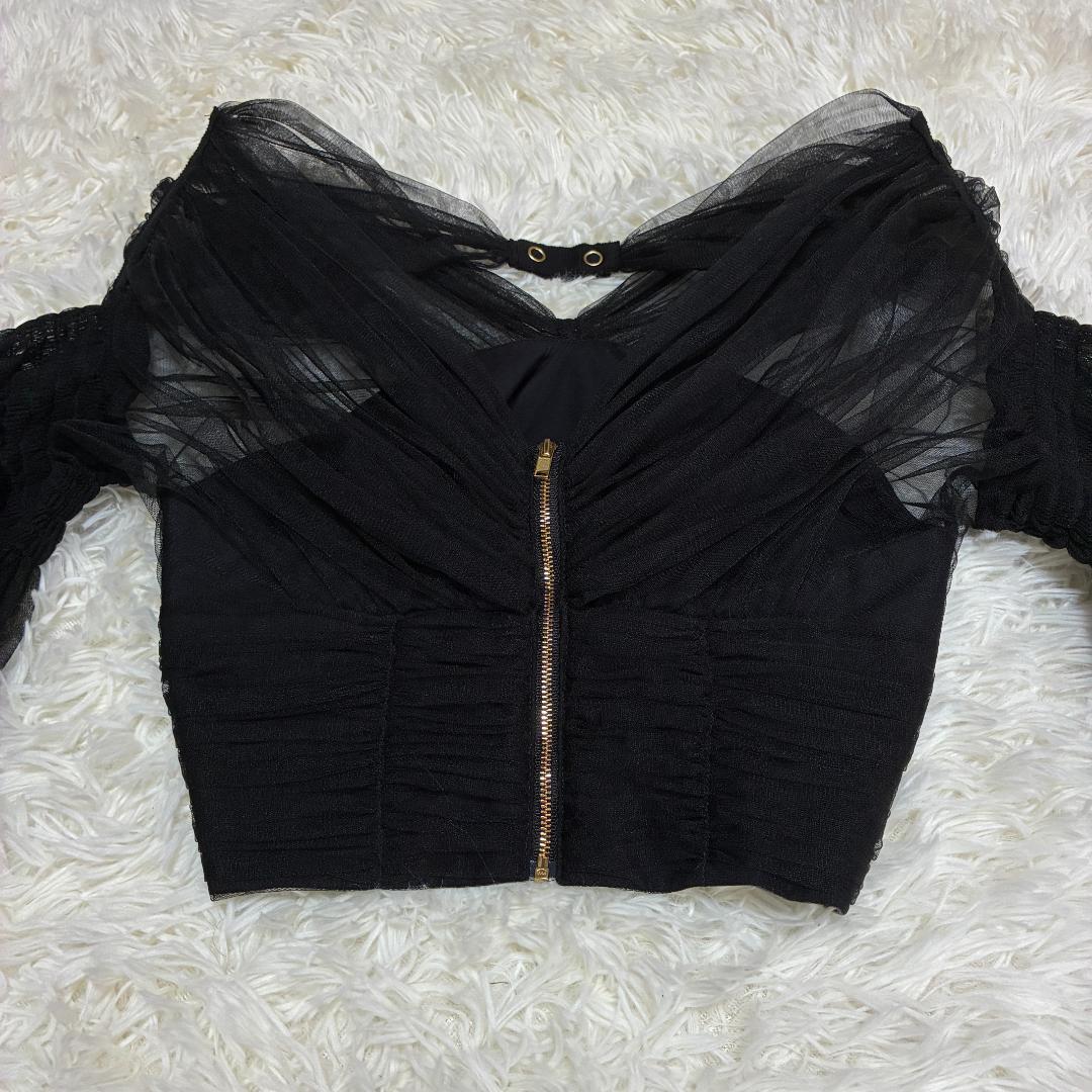 【美品】　FETICO　フェティコ マトンスリーブチュールブラウス　【希少品】