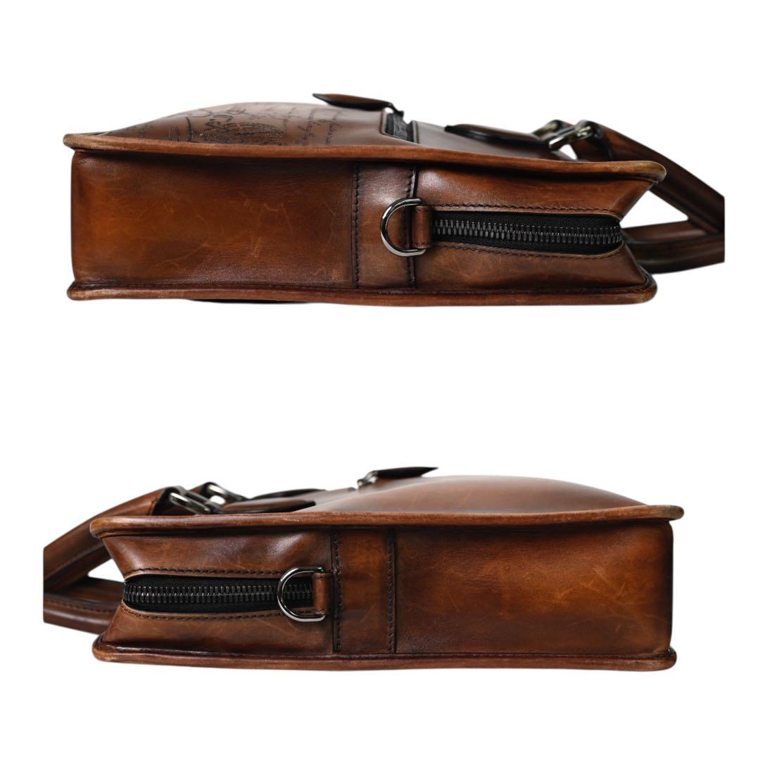 【美品】ベルルッティ ブラウン レザー ビジネスバッグ ブリーフケース