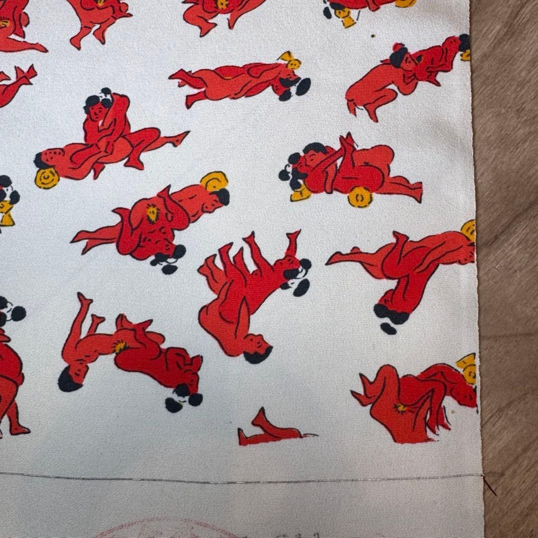 未使用　超美品　正絹　長襦袢　反物　1228 着物　個性的　春画　艶絵　エロ