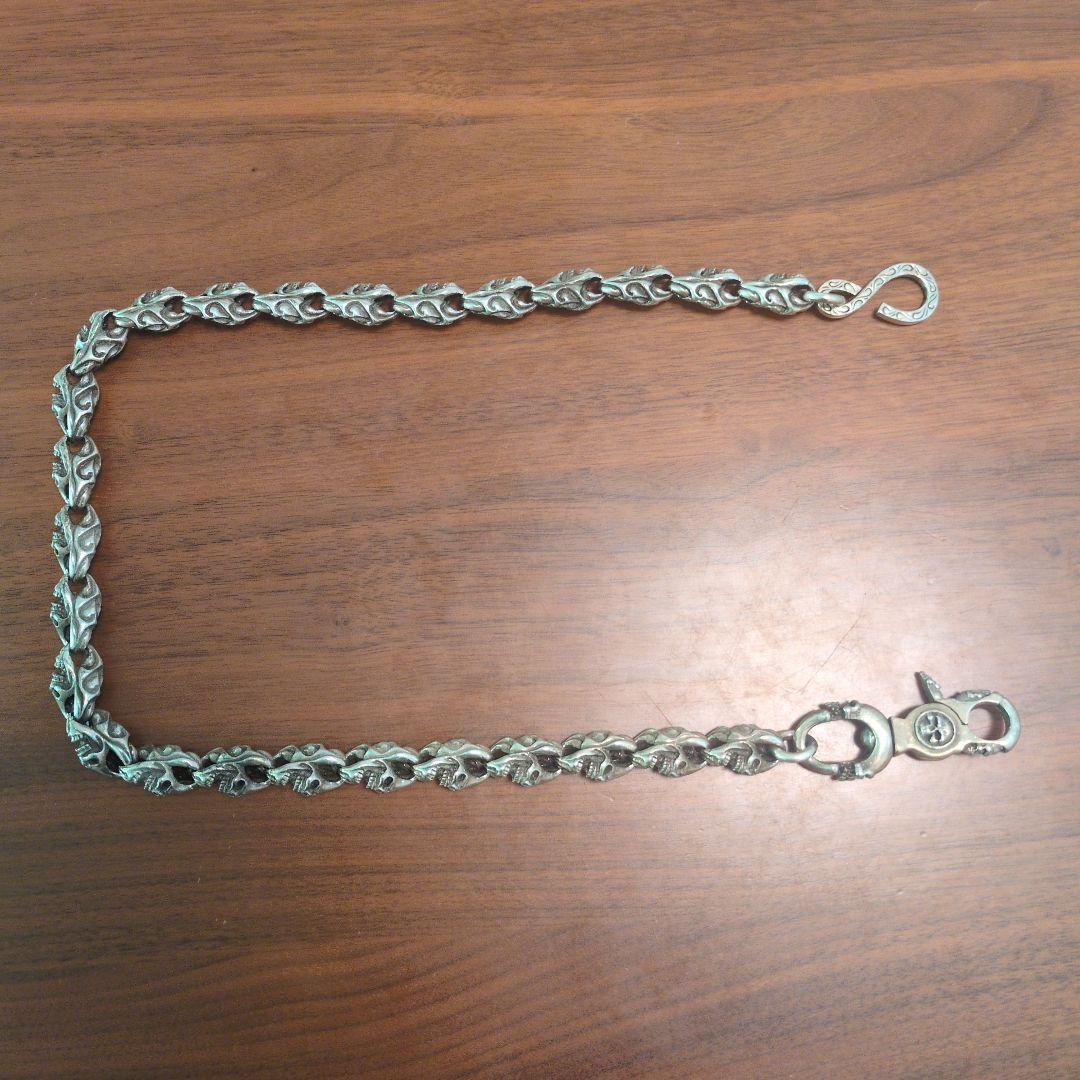 スカルデザイン ウォレットチェーン シルバー 約60cm