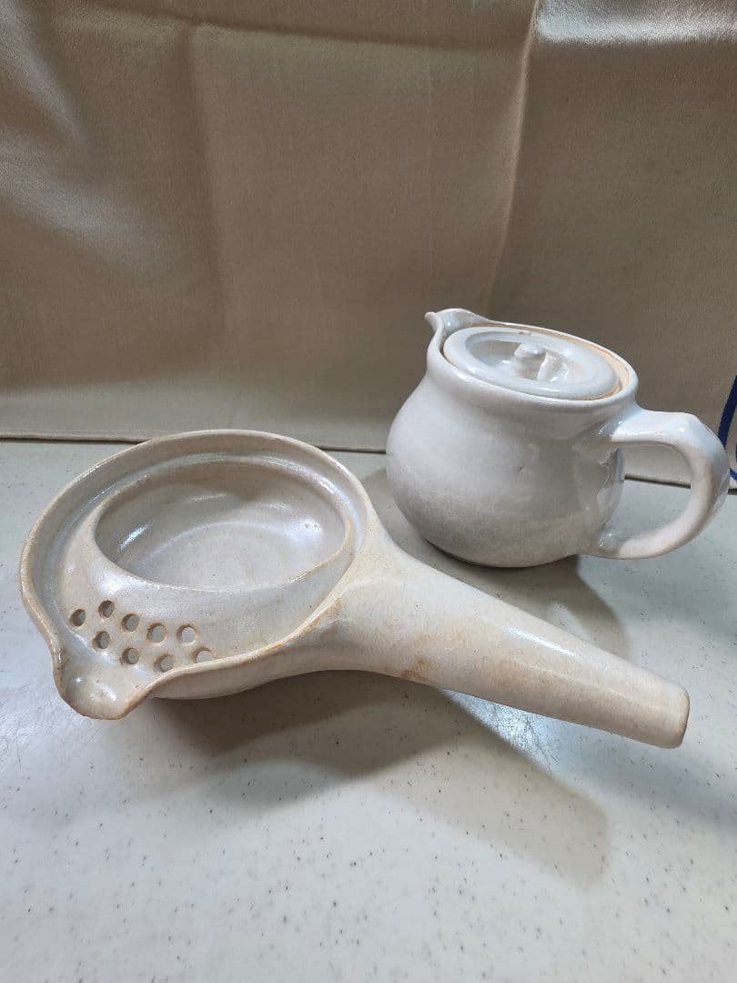 市川孝　焙煎煮茶器　茶器　&　片手鍋　煮茶器　Set直火可