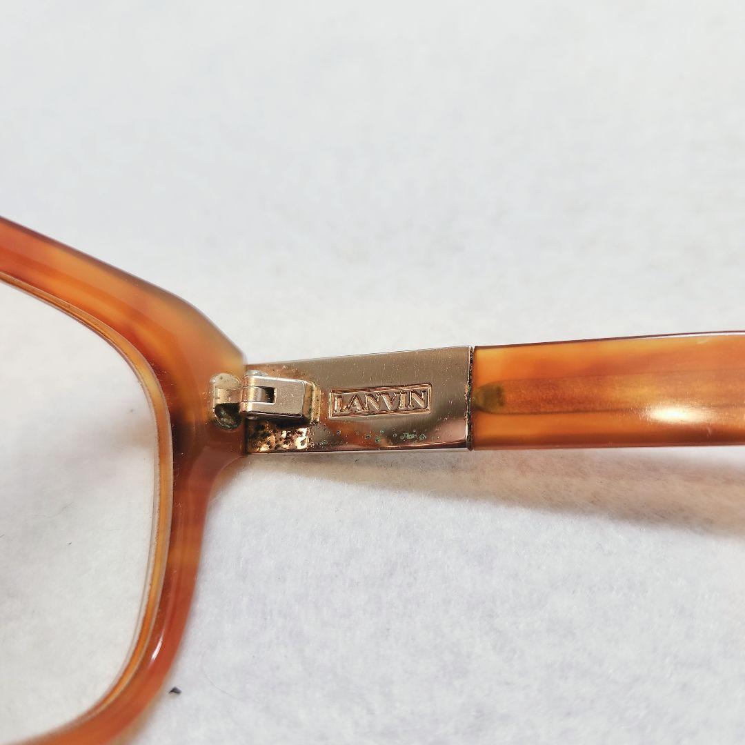 LAVIN ランバン オレンジ 四角 メガネ(度あり)