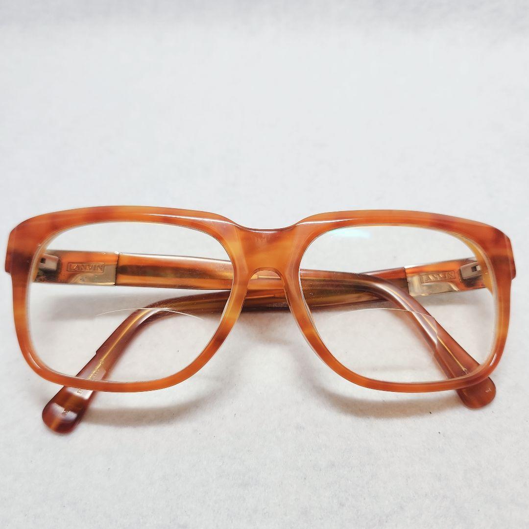 LAVIN ランバン オレンジ 四角 メガネ(度あり)