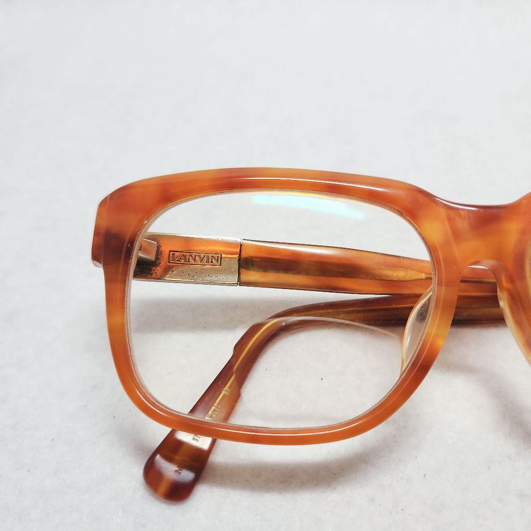 LAVIN ランバン オレンジ 四角 メガネ(度あり)