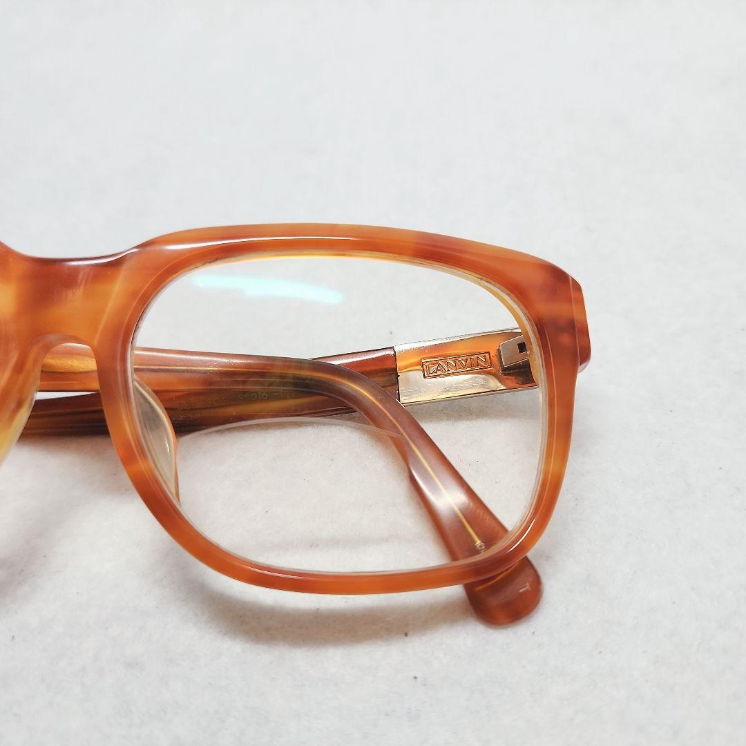 LAVIN ランバン オレンジ 四角 メガネ(度あり)