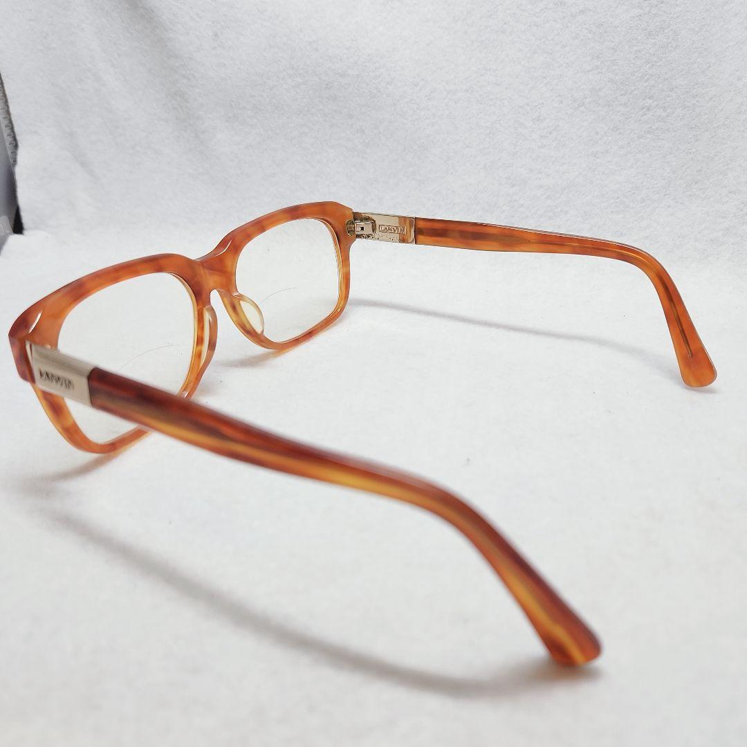 LAVIN ランバン オレンジ 四角 メガネ(度あり)