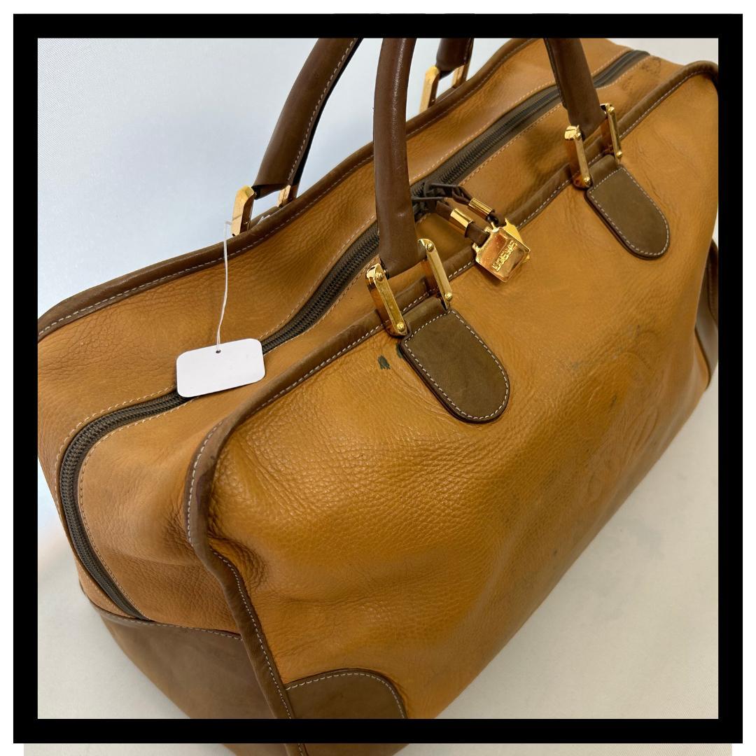 ま*り様 LOEWE ロエベ アマソナ50 キャメル ゴールド ボストン