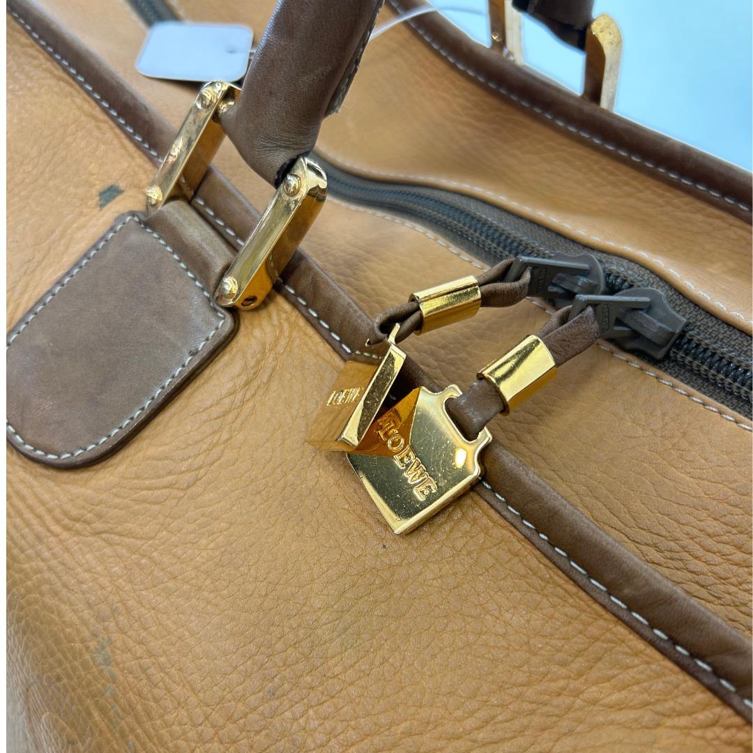 ま*り様 LOEWE ロエベ アマソナ50 キャメル ゴールド ボストン