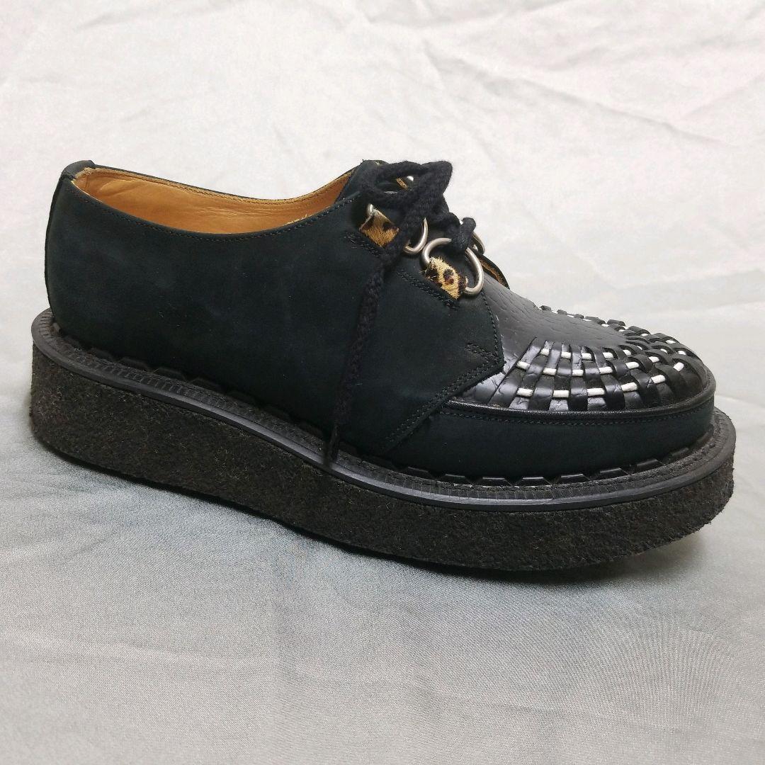 ジョージコックス ギブソン ラバーソール RNA別注 黒 白 レオパード 23