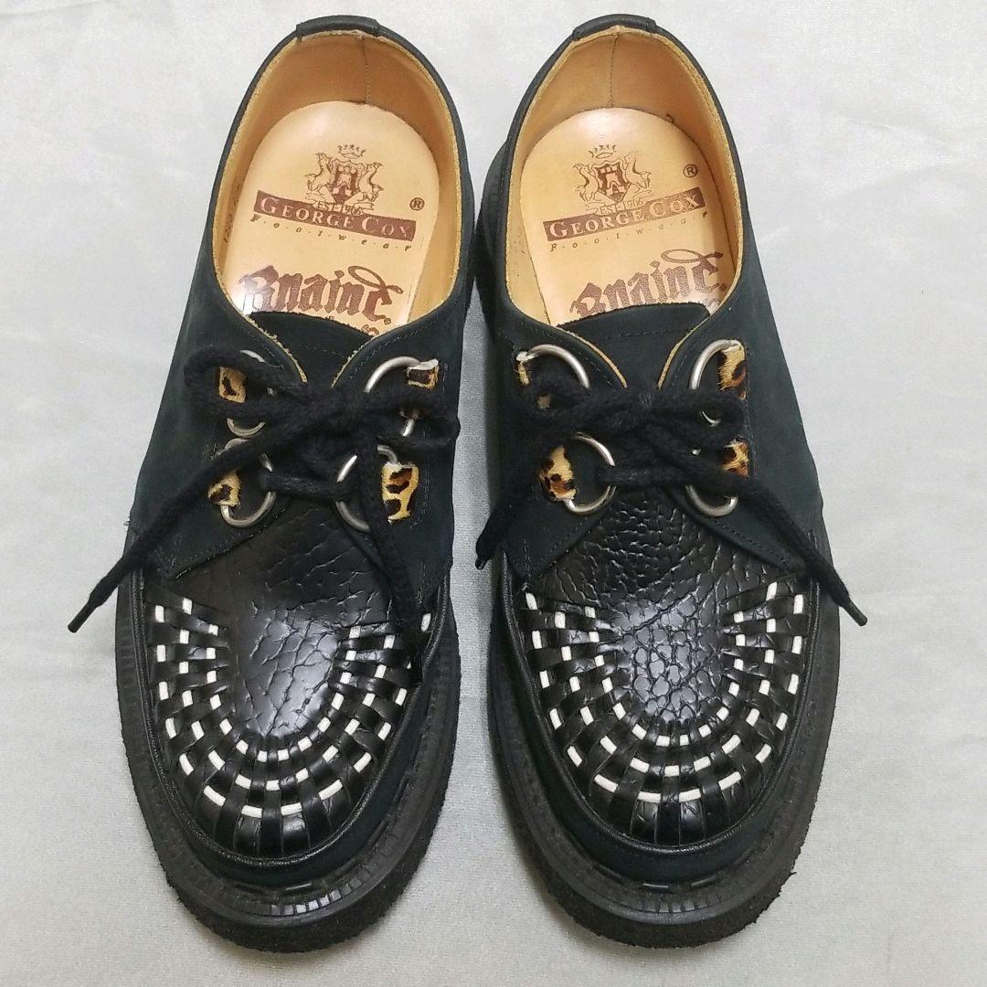 ジョージコックス ギブソン ラバーソール RNA別注 黒 白 レオパード 23