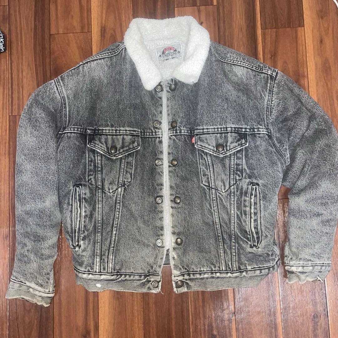S*l様 90s USA製 Levi’s ボアデニムジャケット ブラックフェード
