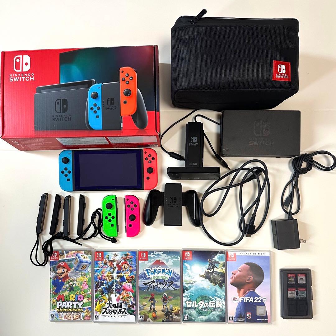 Nintendo Switch 本体＋付属品＋ソフト5つ