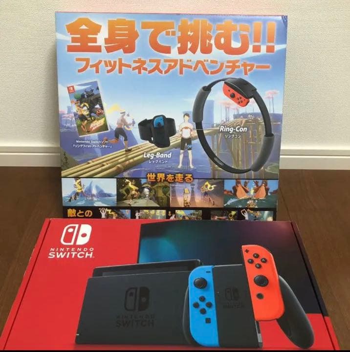 【セット】スイッチ Switch本体 ネオン リングフィット セット