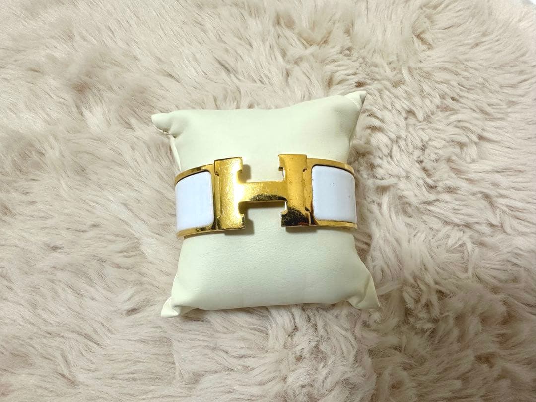 HERMES ゴールド バングル H型デザイン