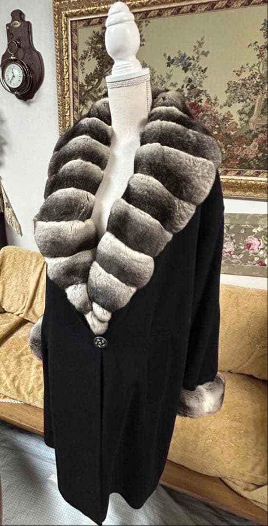 ENBA PIACENZAファー付きカシミヤ100%コート