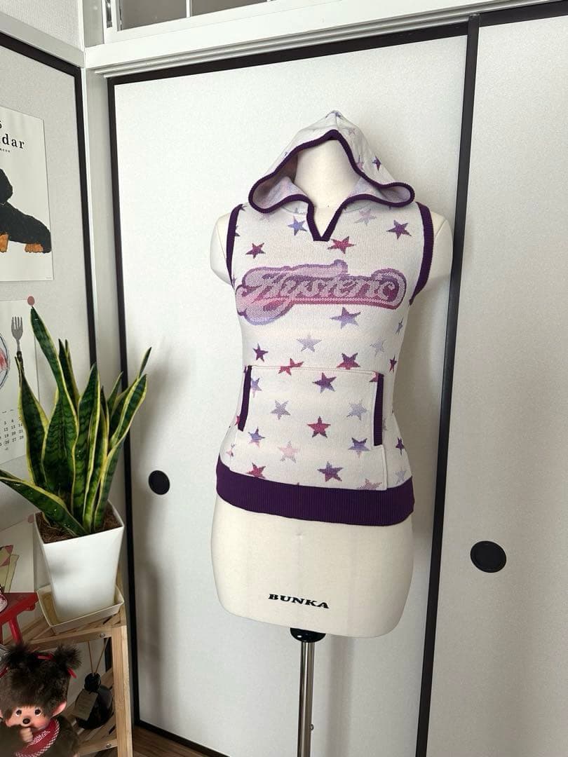 タグ付き　hysteric glamour hysterics 星柄フード付き