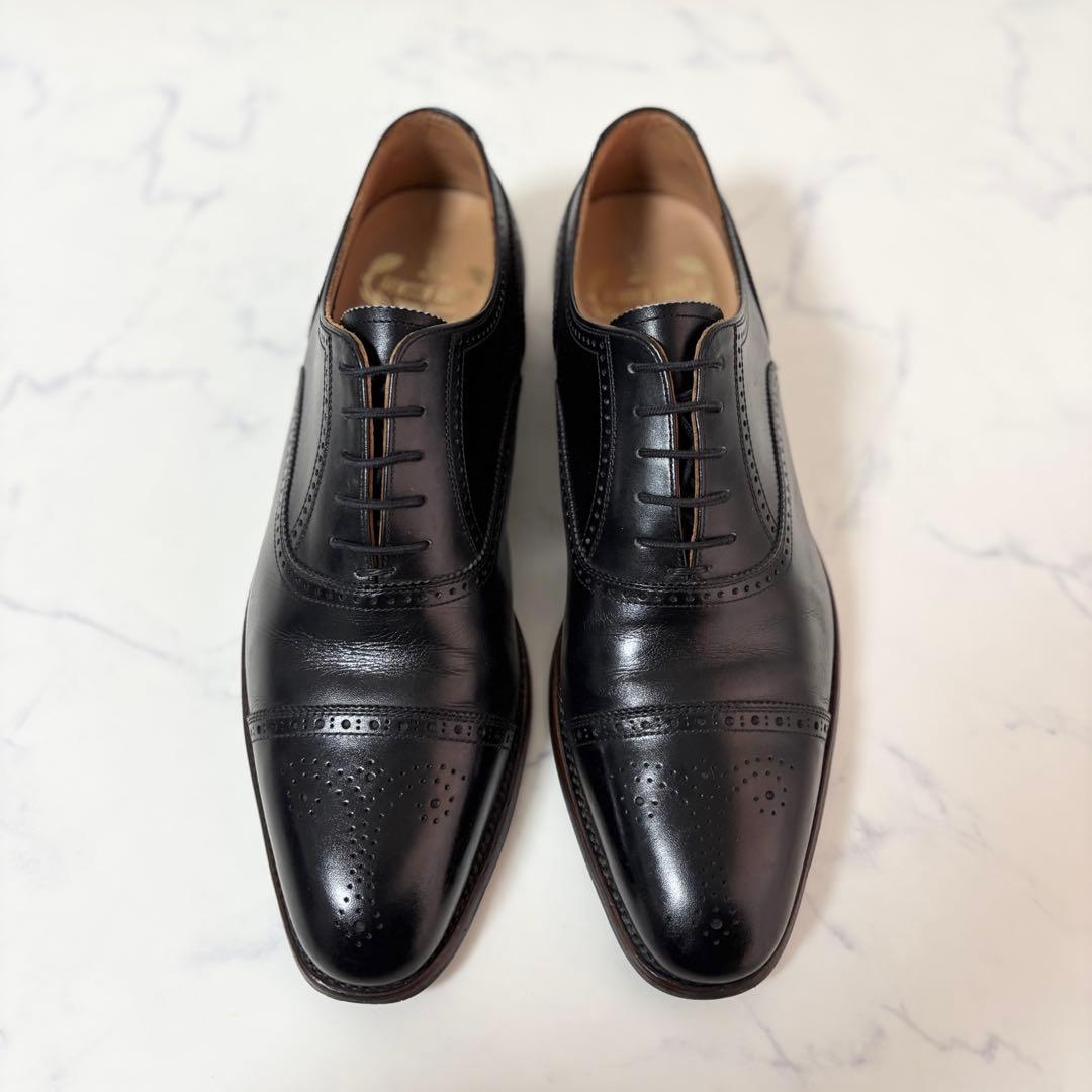 スコッチグレイン 25.5 匠 HA9040 セミブローグ ビジネスシューズ 黒