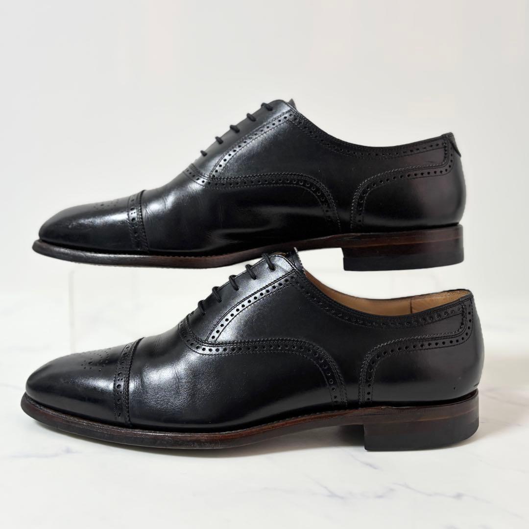 スコッチグレイン 25.5 匠 HA9040 セミブローグ ビジネスシューズ 黒