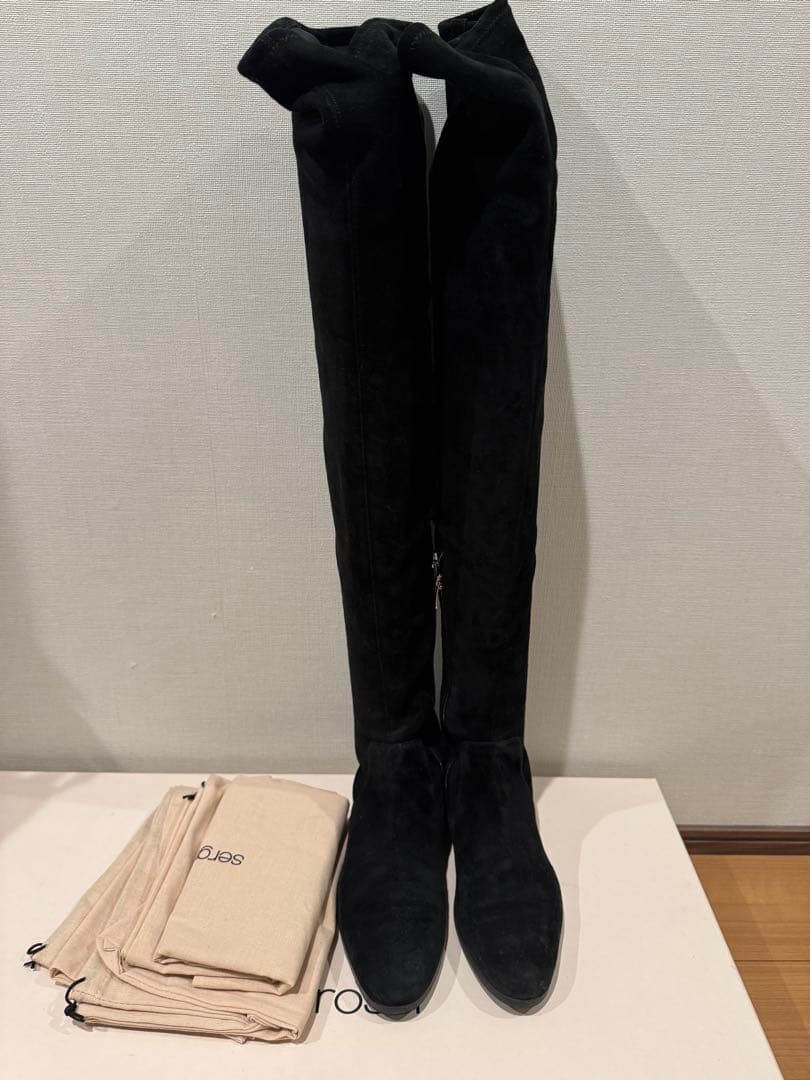 セルジオロッシ　スエードニーハイブーツ　37.5