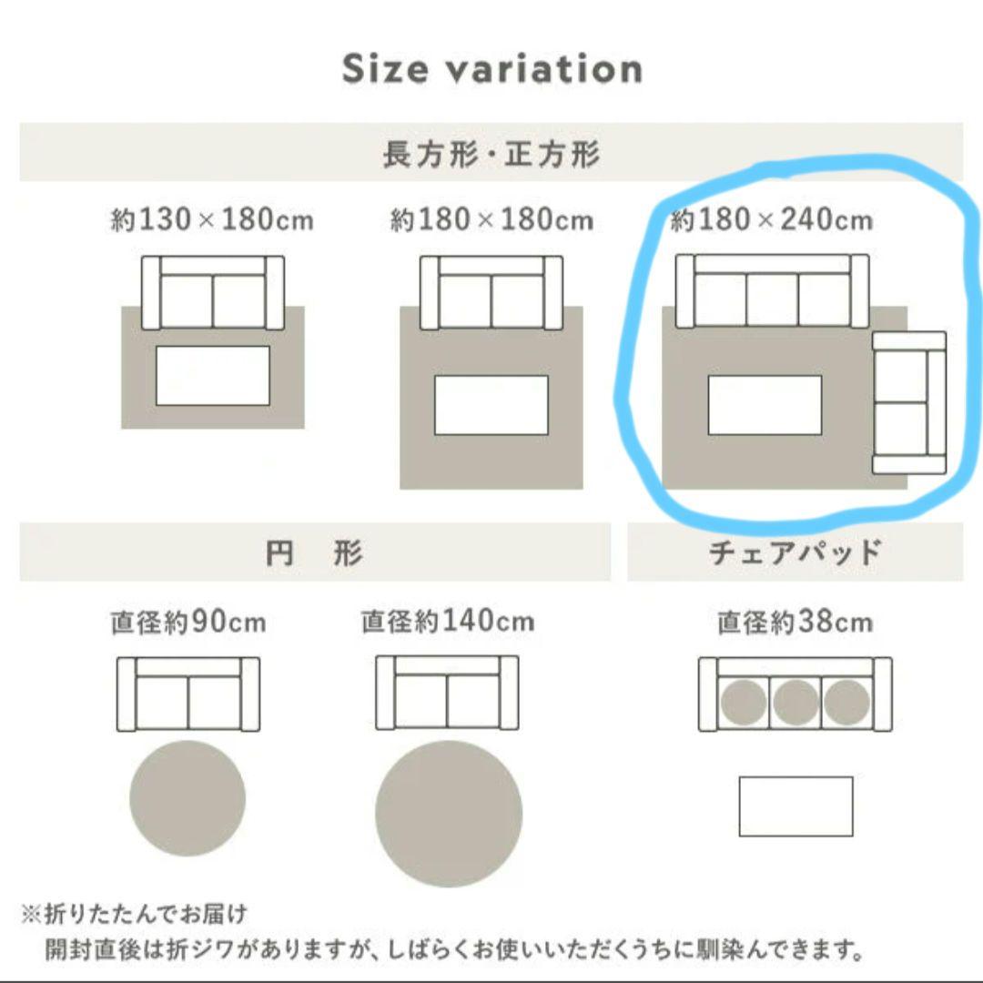 新品 未使用RASIK ふわふわラビットファーラグ 180×240 ブルーグレー