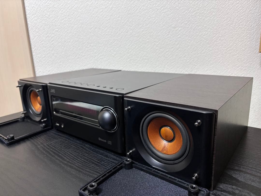 JVC CA-EXS5 コンポ、Bluetooth対応、ウッドコーン、リモコン付