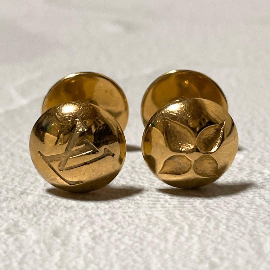 LOUIS VUITTON カフス ブトン ドゥ マンシェット タイガ ゴールド