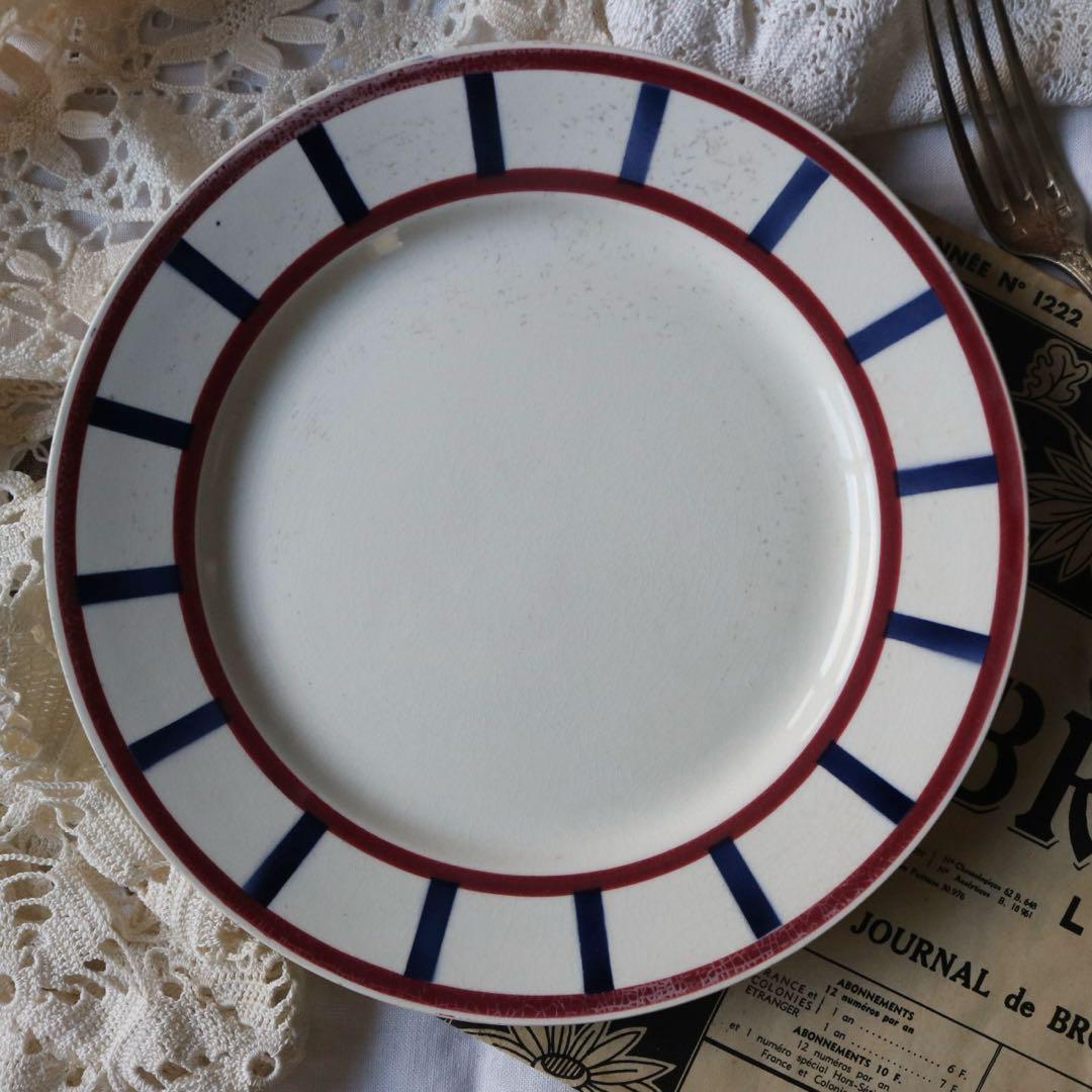 Creil montereau プレート　バスク　フランス　アンティーク　バスク