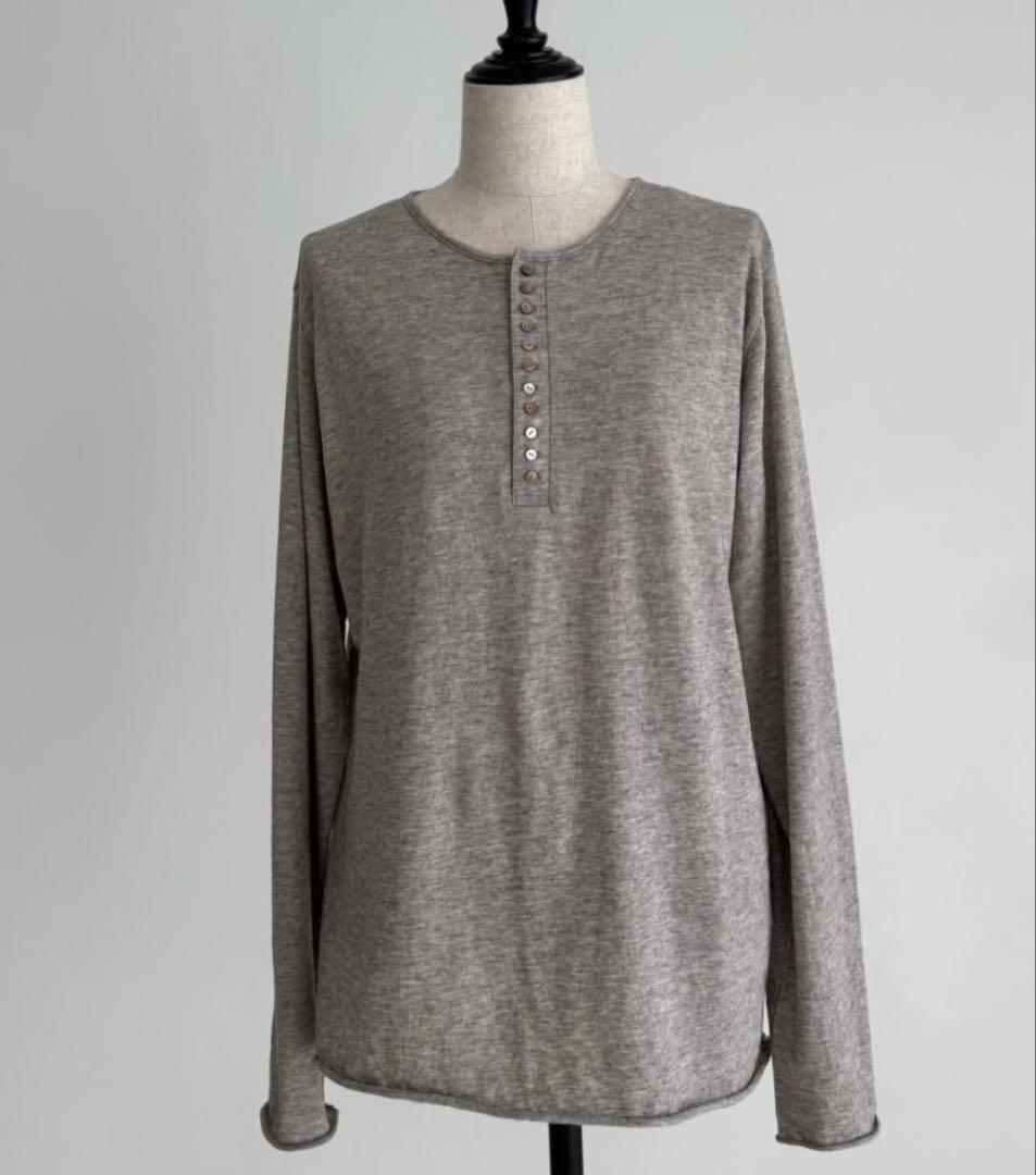 【美品】argue COTTON YAKWOOL HENRY-NECK LT