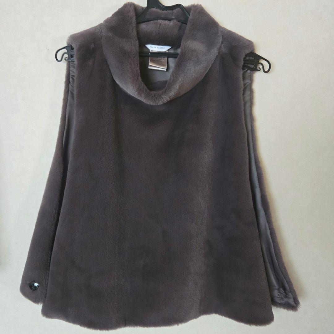 PLAIN PEOPLE ダークブラウン オフタートルベスト