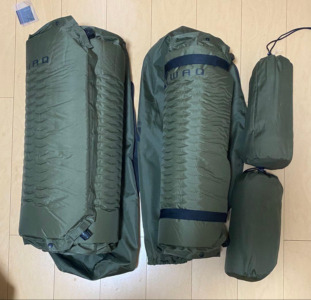 インフレータブル式マット 8cm & リラクシングピローセット WAQ 車中泊