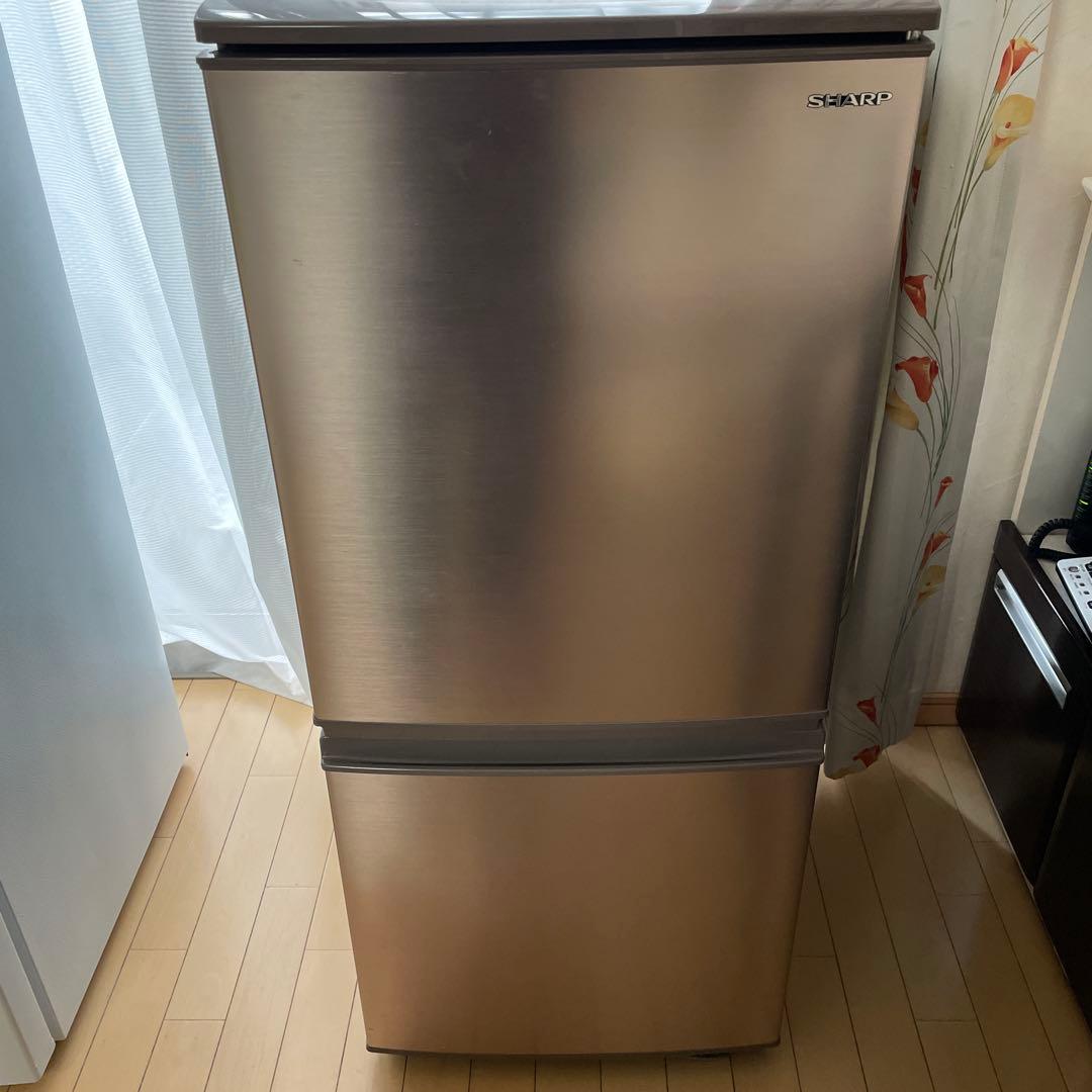 SHARP 2ドア冷蔵庫 シルバー　SJ-D14E-N 2019年製