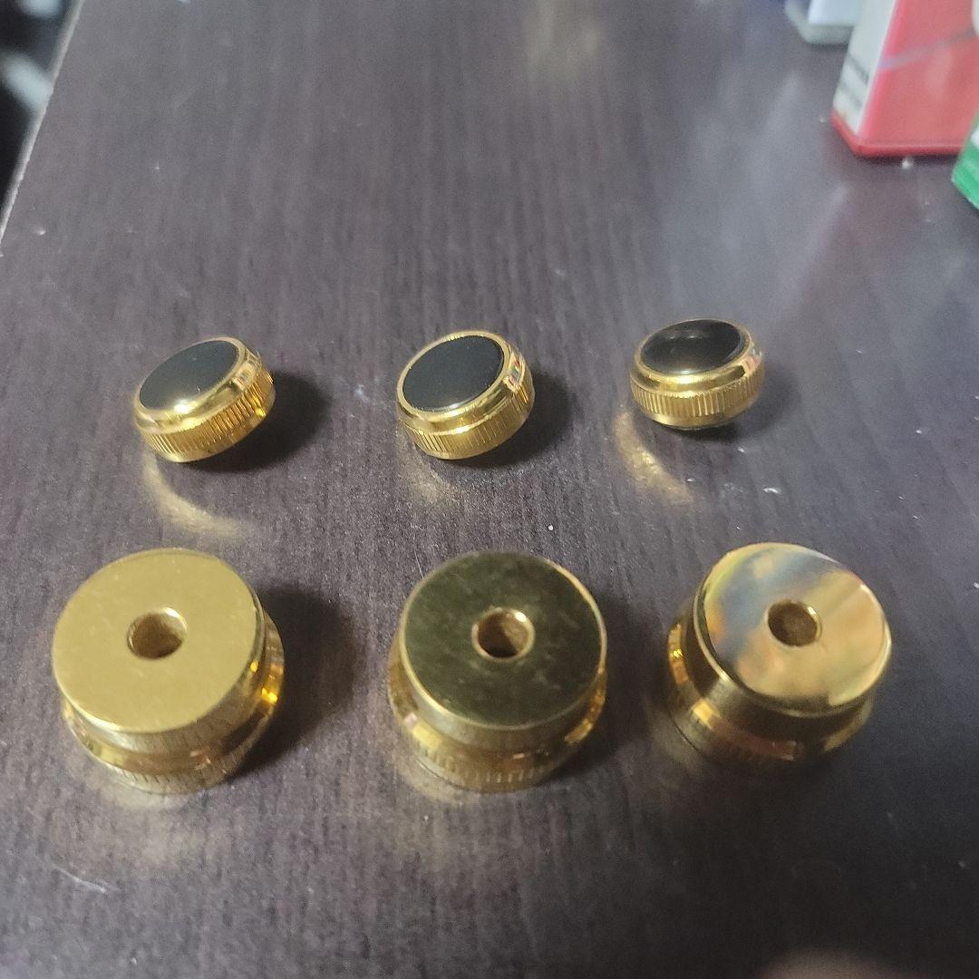 ベッソン　金メッキ　ヘビーボトムキャップ　ヘビービストンボタン