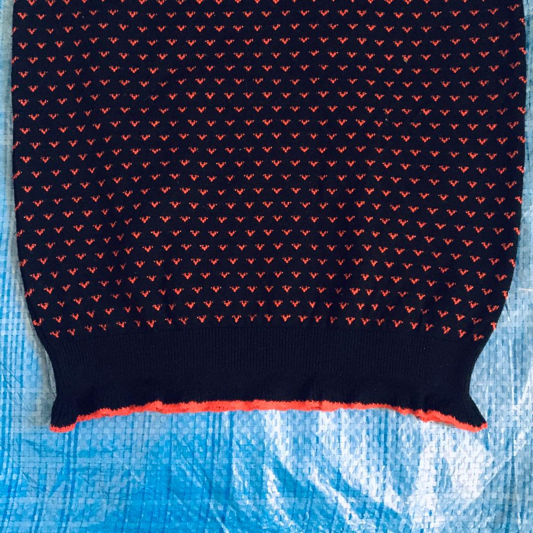 極美品⬛︎ヒステリックグラマー⬛︎ニットキャミ⬛︎ラメ⬛︎ネコ⬛︎ハート総柄