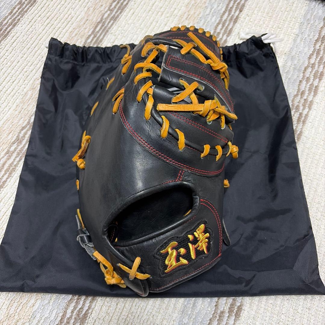「玉澤 TAMAZAWA 硬式 ファーストミット 右投げ 黒 型良好 即戦力」