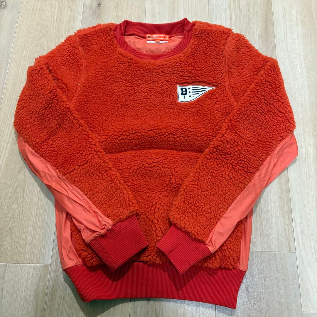 【ビームスゴルフ】フリース素材 トレーナー オレンジ M